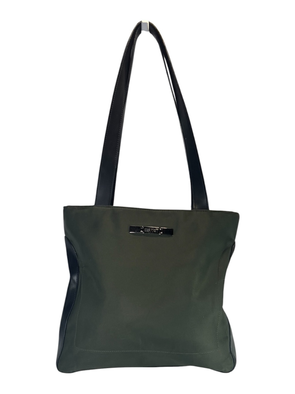 Esprit Vintage Y2k 90’s Nylon Tote Shoulder Bag Olive